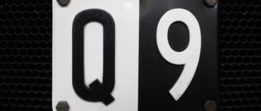 HISTORIC SINGLE DIGIT  QUEENSLAND REGISTRATION PLATES ‘9’  TO BE OFFERED AT AUCTION