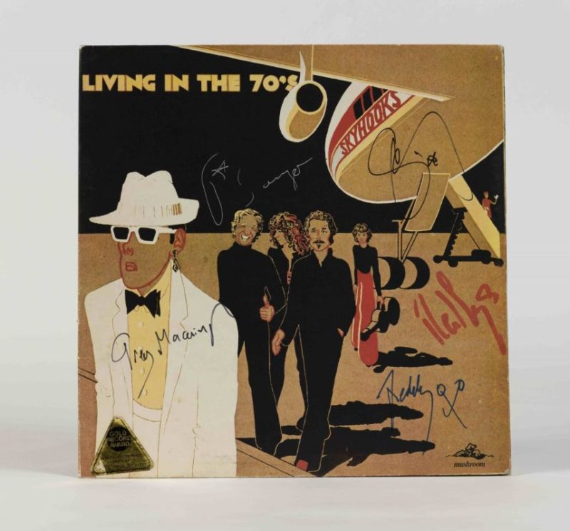SKYHOOKS: Living in the 70’s, Mushroom Records, 1974, signed by band members, condition E