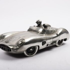 DBR1: A Compulsion Gallery pewter large Aston Martin DBR1 model as driven at 1959 Le Mans, 29cm long